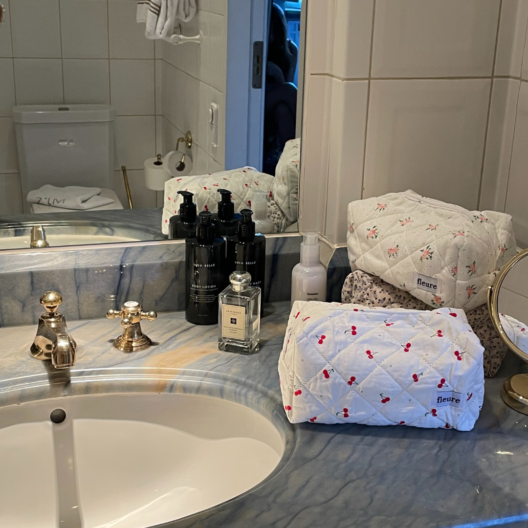 KOSMETIKTASKE - ROSE - LARGE